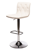 TUFTED JETSON LEATHER BARSTOOL